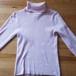 GAP Ribbed Turtleneck Pink - Medium